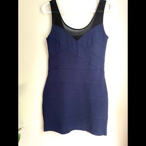 Express black and navy bandage dress size small